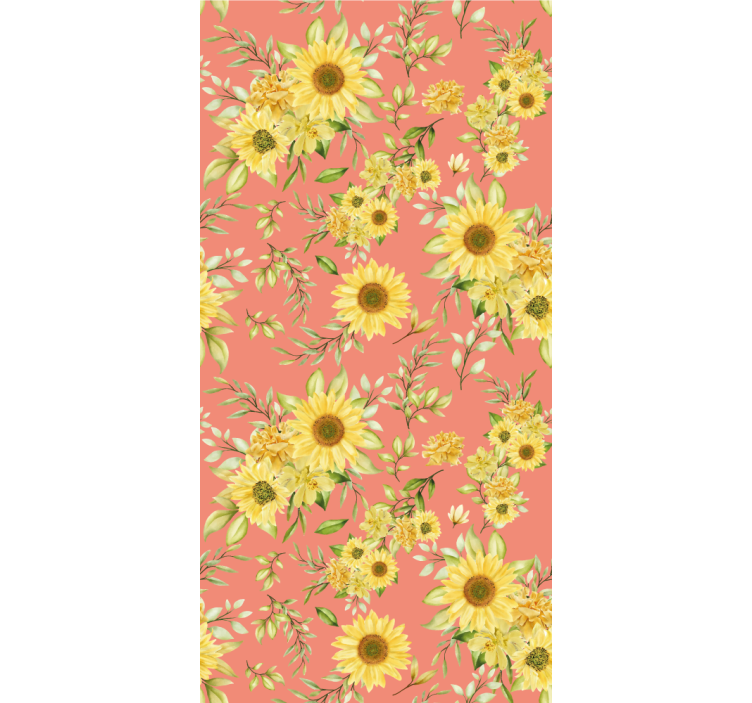 Vintage sunflowers Flowery Wallpaper - TenStickers