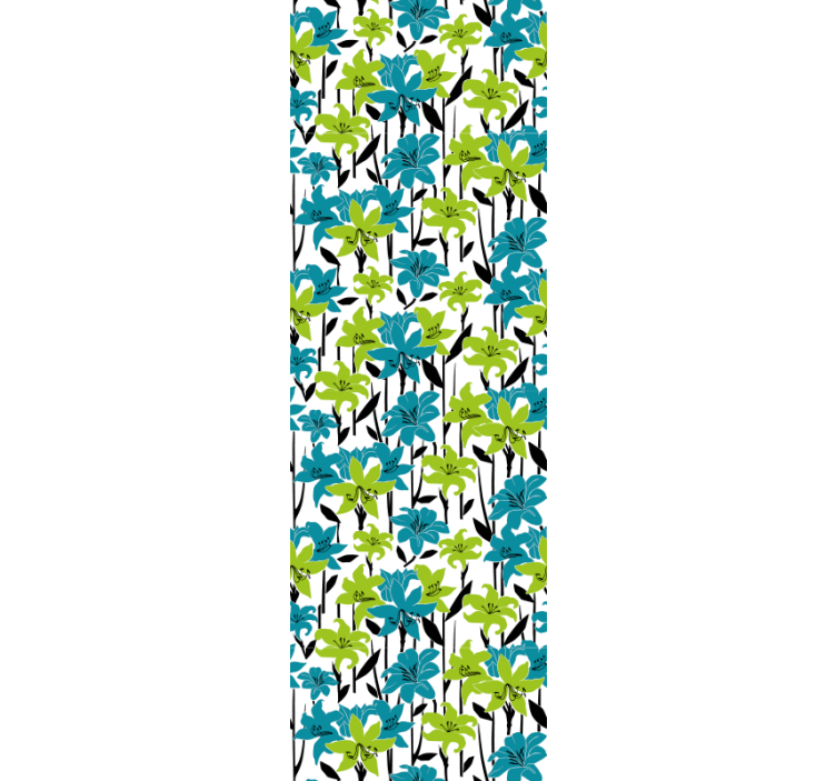 Colorful Floral Bloom flower wallpaper - TenStickers