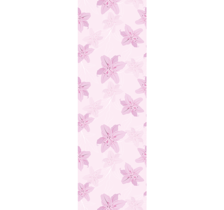 Floral Butterfly Motif lilac wallpaper - TenStickers