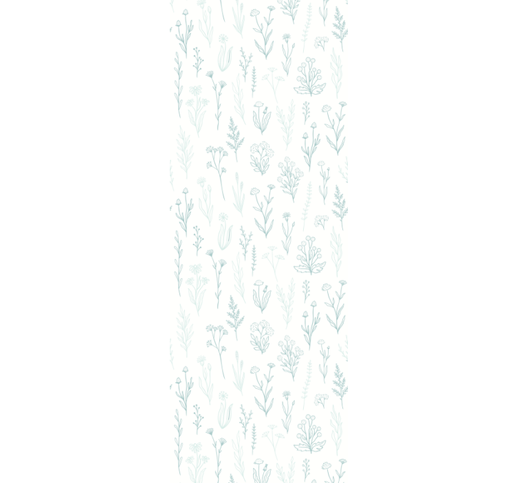 Botanical Flora floral ornament wallpaper - TenStickers