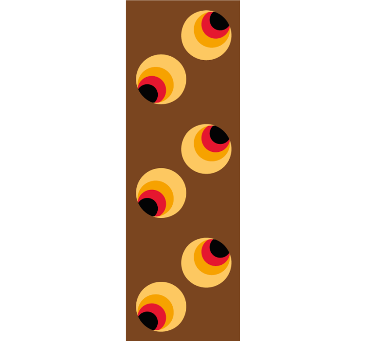 Retro Geometric Orbs geometric wallpaper - TenStickers