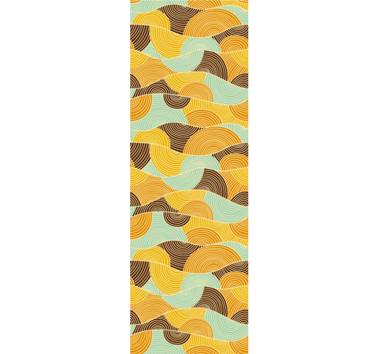 Psychedelic hippy shapes Vintage Wallpaper - TenStickers