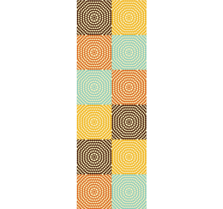 Geometric Spiral Squares geometric wallpaper - TenStickers