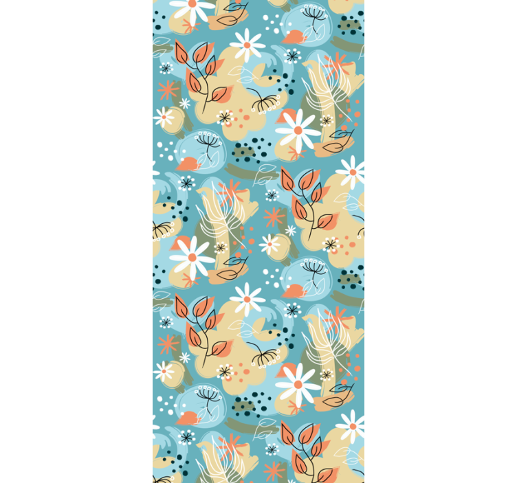 Floral Breeze flower wallpaper - TenStickers