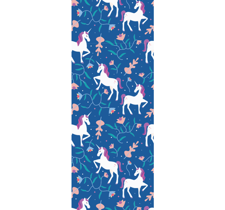 Unicorn Fantasy Pattern animal wallpaper - TenStickers