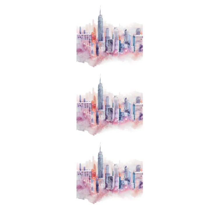 Painting of NYC skyline New York wallpaper - TenStickers