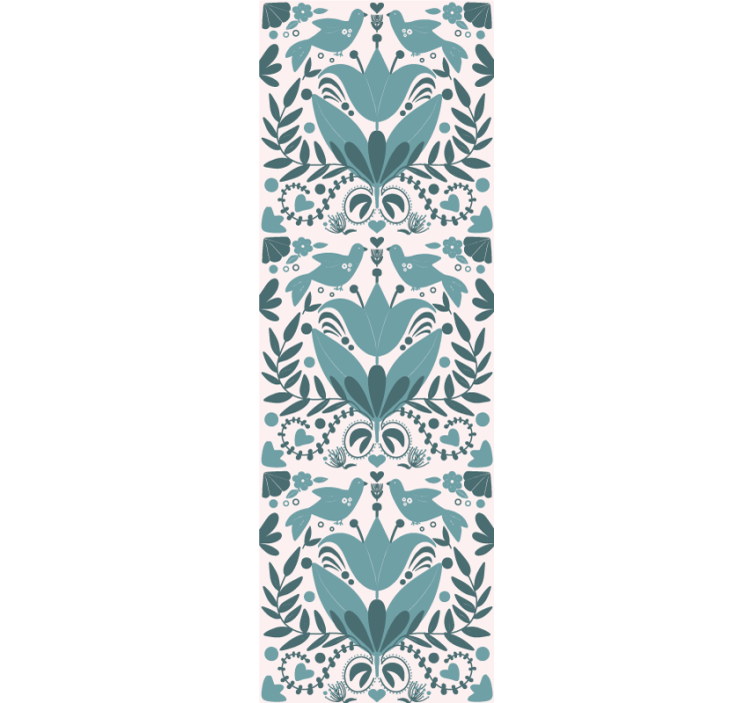 Floral Symmetry Patterns floral ornament wallpaper - TenStickers