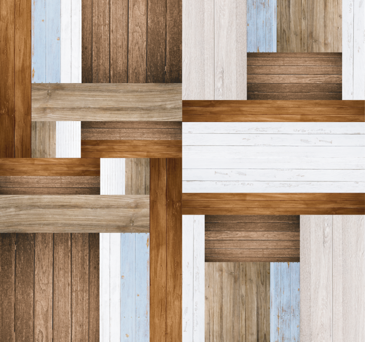 Wooden Labyrinth Textured Wallpaper - TenStickers