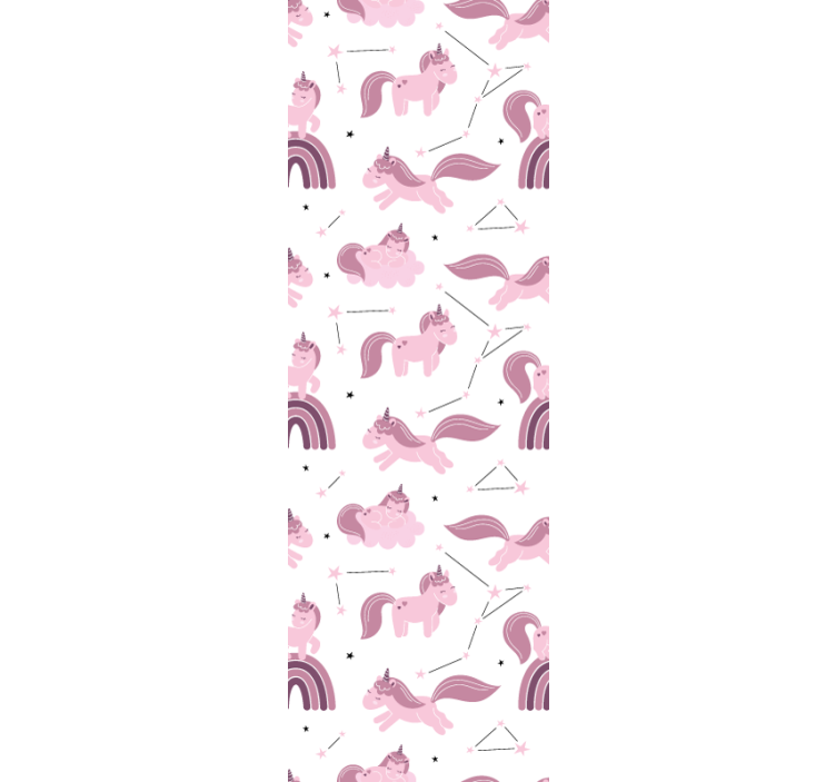 Fantasy Unicorn Pattern kids wallpaper - TenStickers