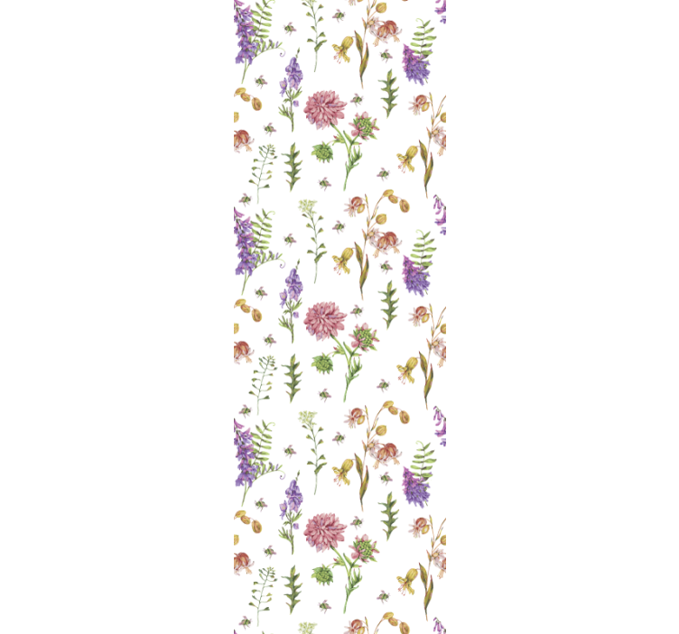 Botanical Wildflowers flower wallpaper - TenStickers