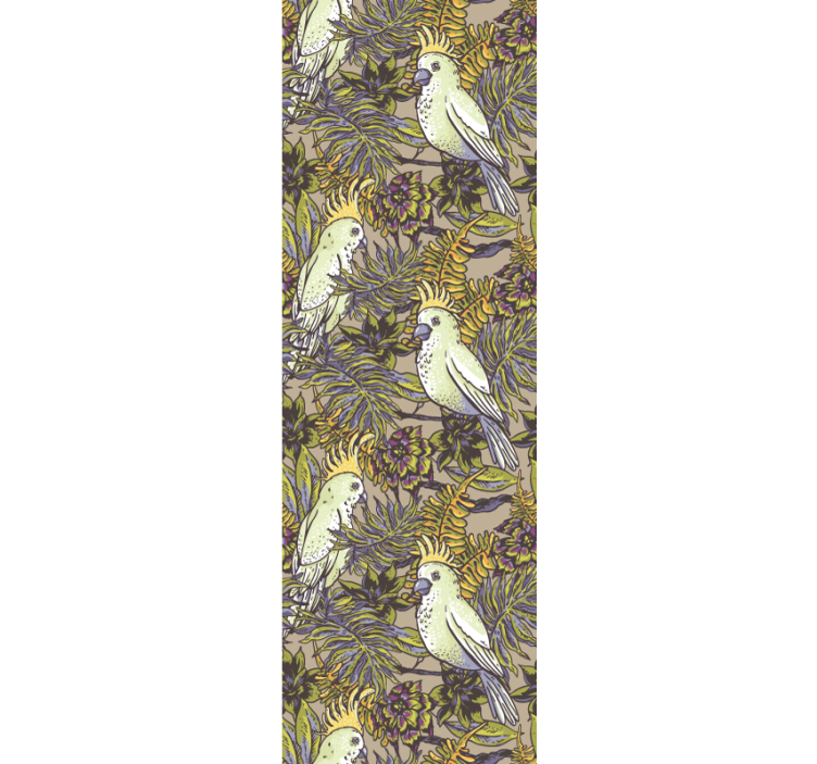 Tropical Bird Patterns animal wallpaper - TenStickers