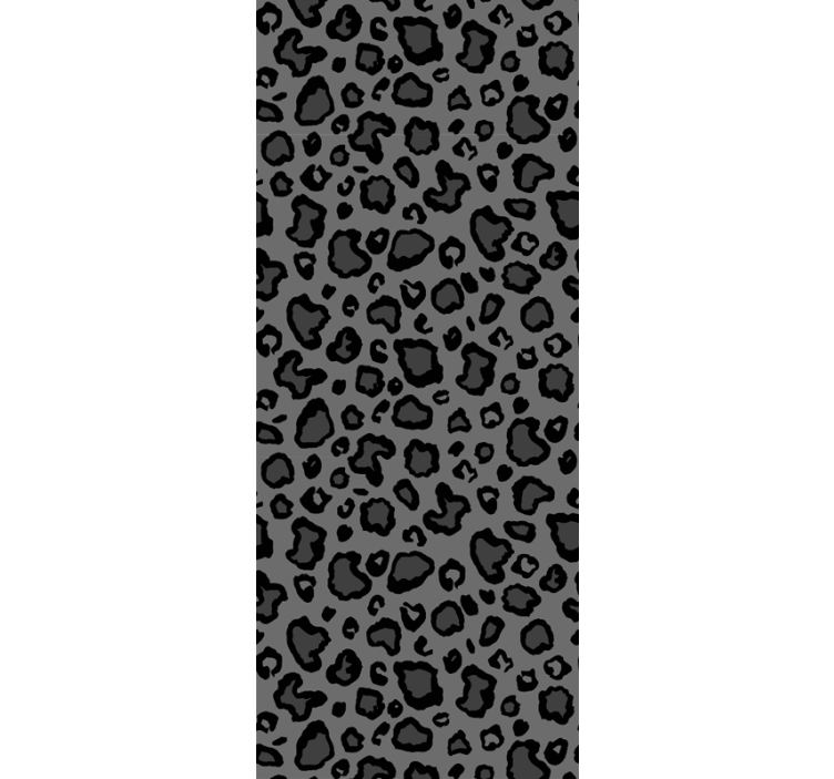Dark gray and black leopard pattern wallpaper - TenStickers