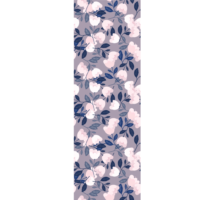 Pastel color hand painted flowers wallpaper - TenStickers