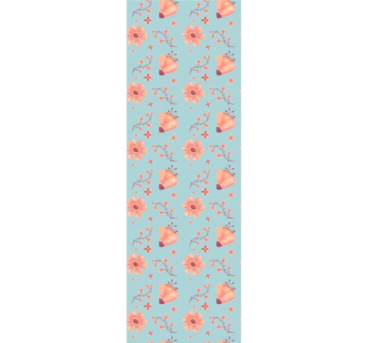 Flower wallpaper butterfly floral design - TenStickers