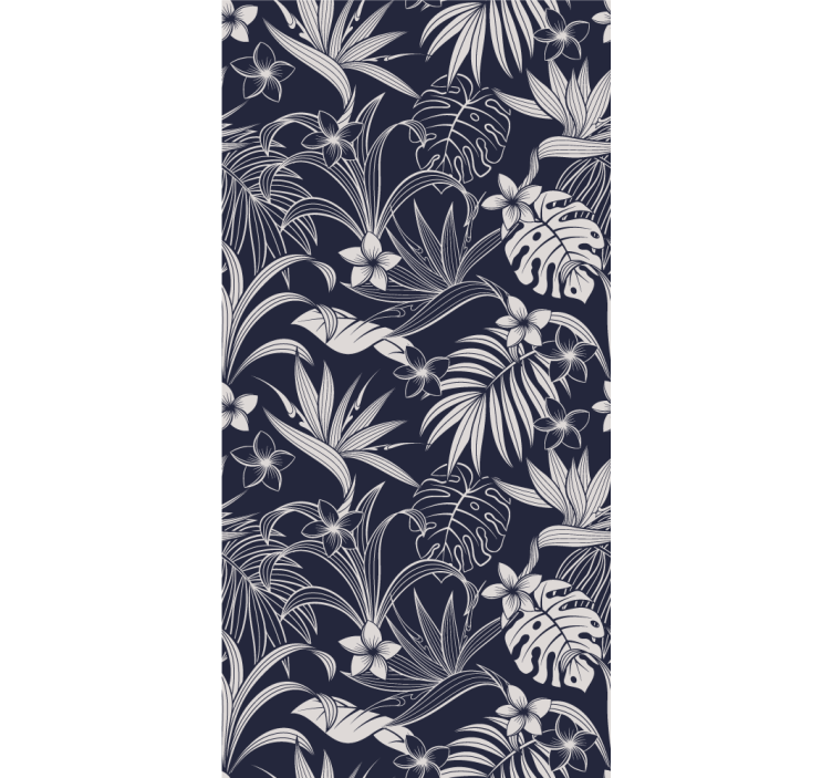 Tropical Floral Design flower wallpaper - TenStickers
