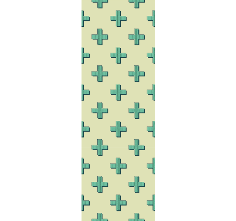 Geometric Cross Pattern geometric wallpaper - TenStickers