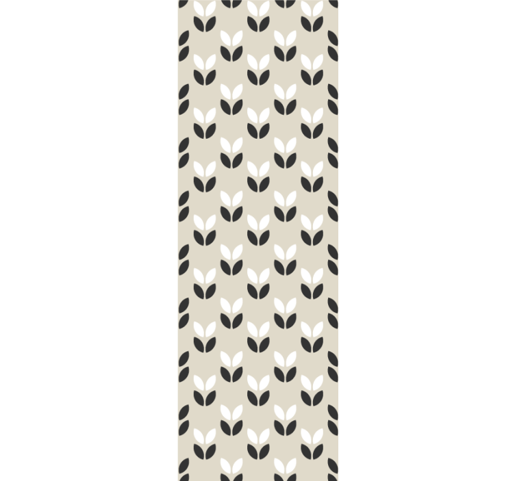 Dark elegant plant shapes classic wallpaper - TenStickers