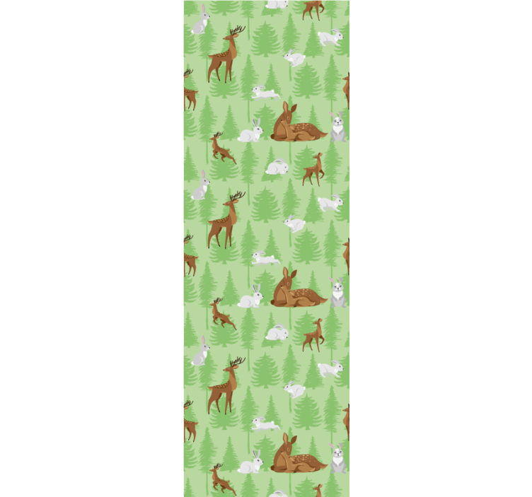 Forest Animal Pattern animal wallpaper - TenStickers