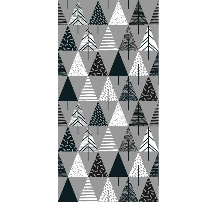 Scandinavian gray pattern triangle wallpaper - TenStickers