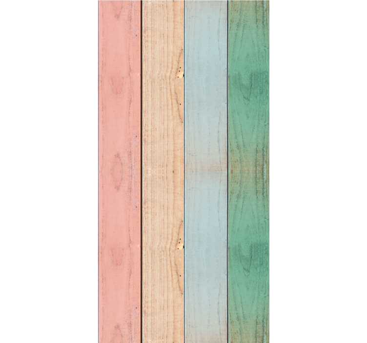 Pastel Plank Patterns wood wallpaper - TenStickers