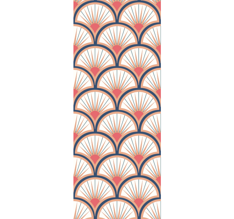 Art deco purple pink pattern Wallpaper - TenStickers