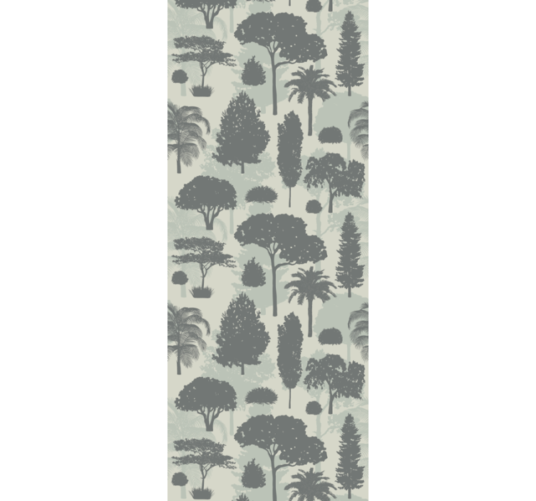 Tree Silhouette Pattern landscape wallpaper - TenStickers