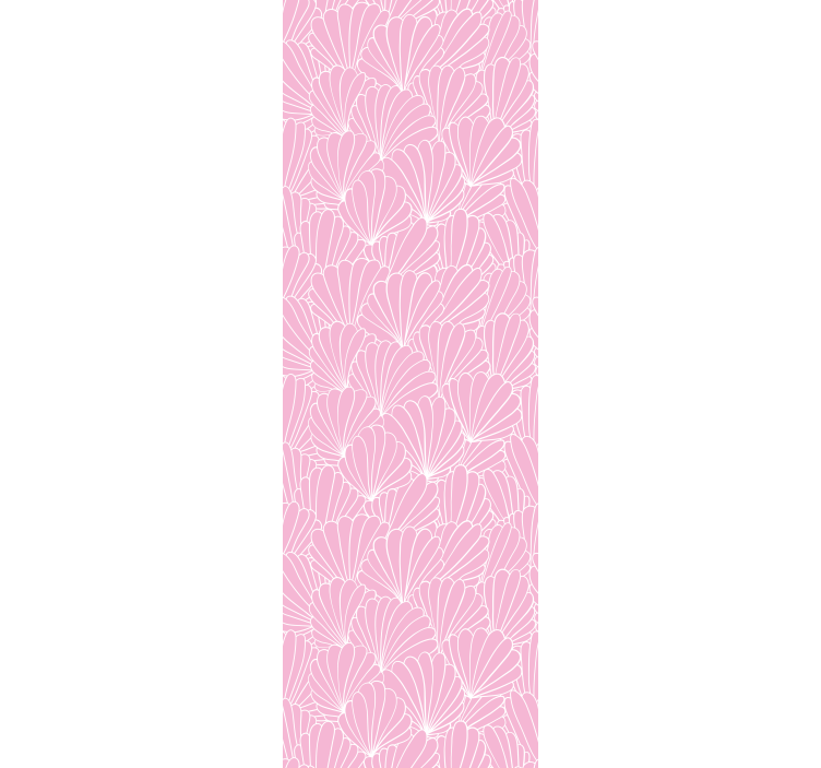 Kawaii style pink shells tile wallpaper - TenStickers