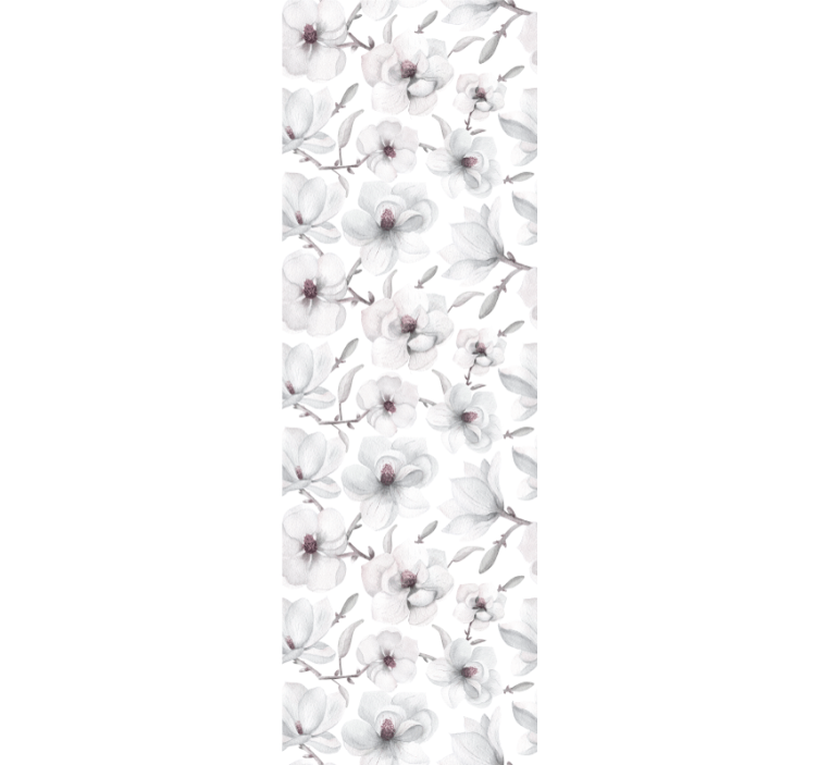 Elegant grey motif flower wallpaper - TenStickers