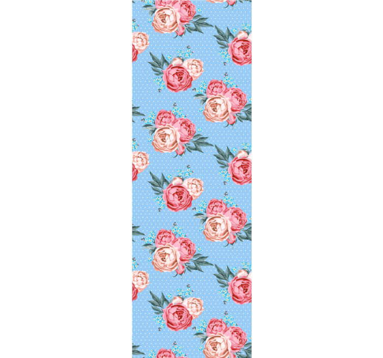 Blossoming rose patterns flower wallpaper - TenStickers