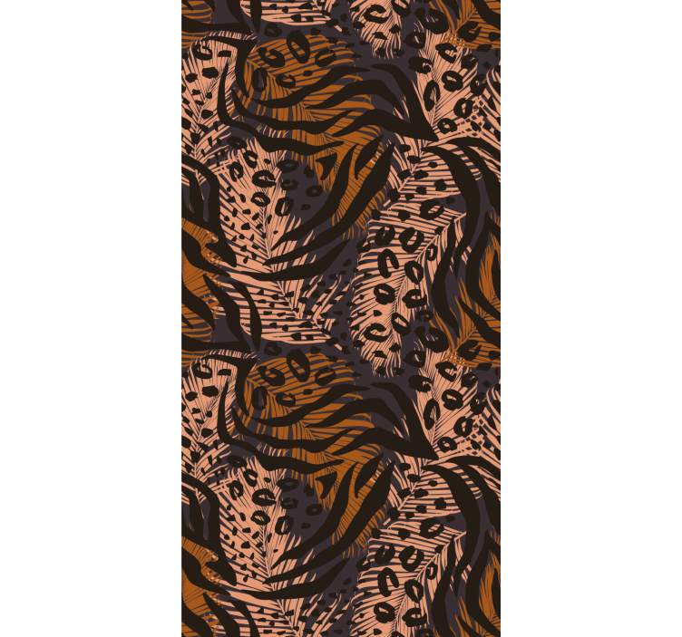 Tropical animal pattern leopards wallpaper - TenStickers
