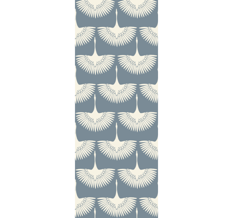 Elegant flying storks pattern birds wallpaper - TenStickers