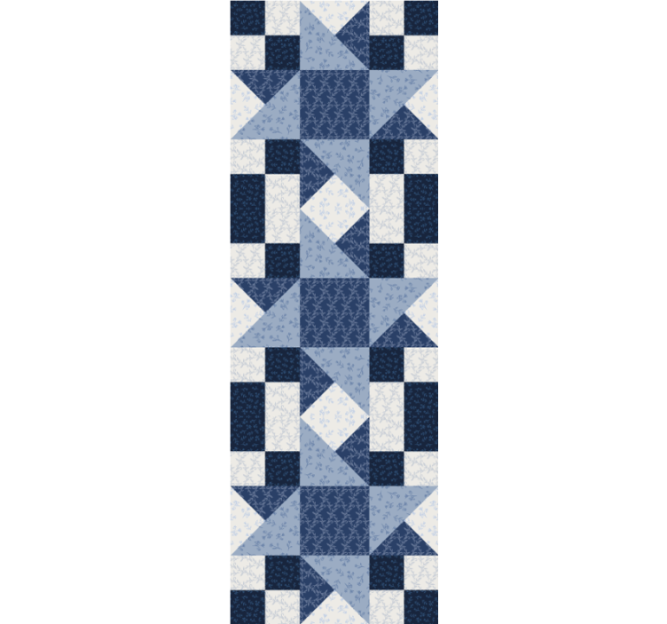 Blue Blocks Pattern shapes wallpaper - TenStickers