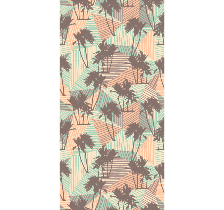 Tropical Silhouettes tree wallpaper - TenStickers