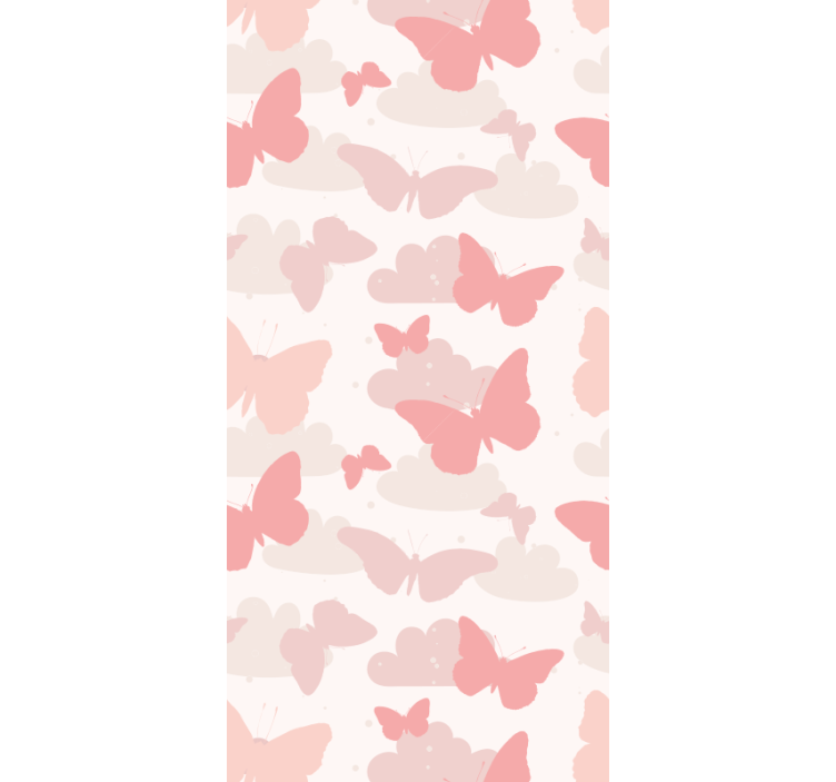 Pastel color butterfly pattern kids wallpaper - TenStickers