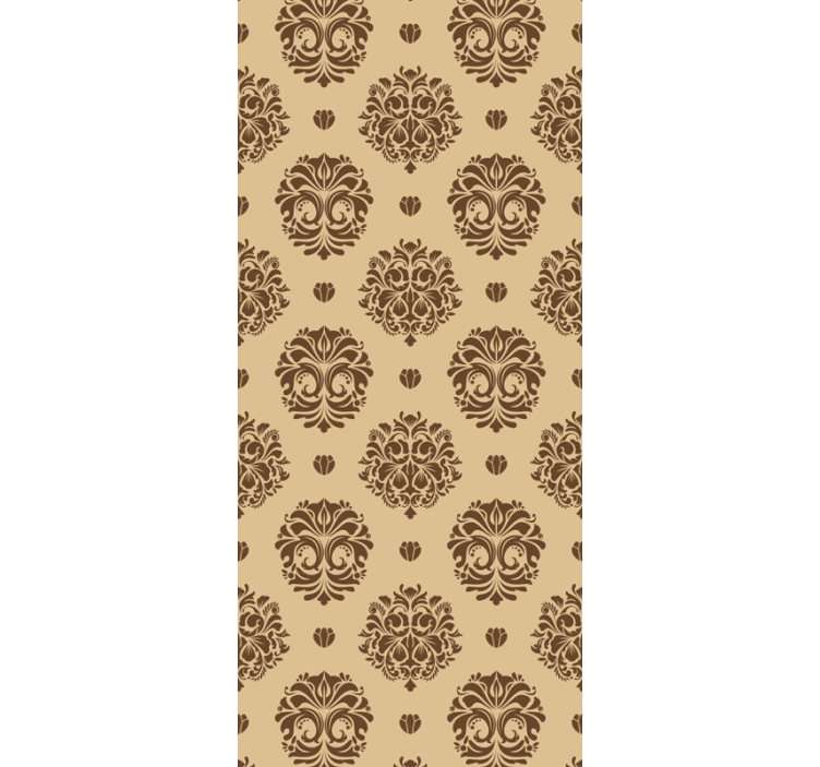 Beige Vintage Damask style Classic Wallpaper - TenStickers
