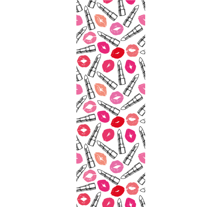 Kiss and Lipstick customised wallpaper - TenStickers