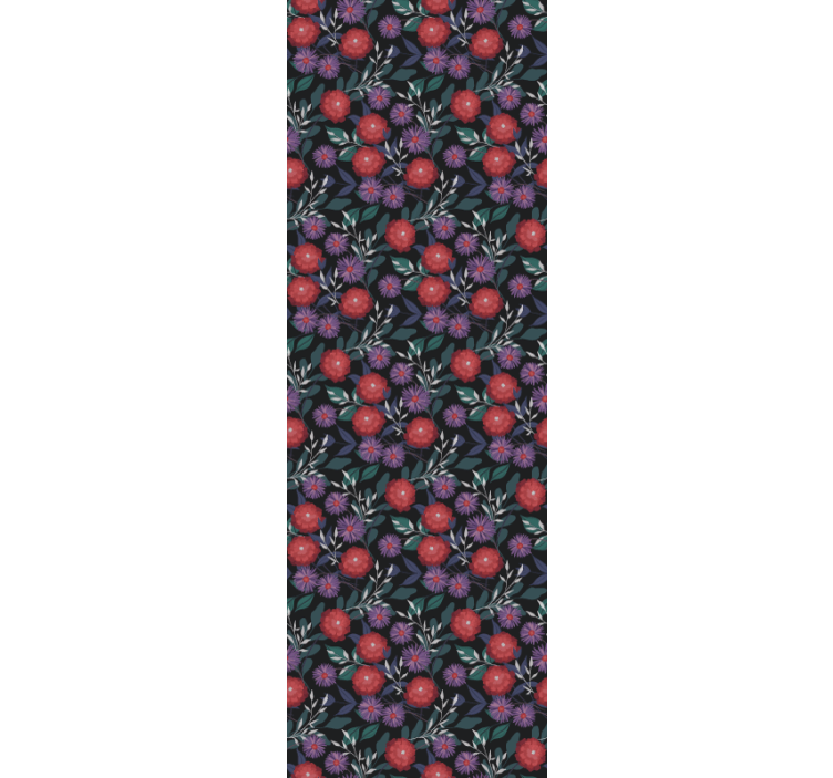 Berry burst motif flower wallpaper - TenStickers