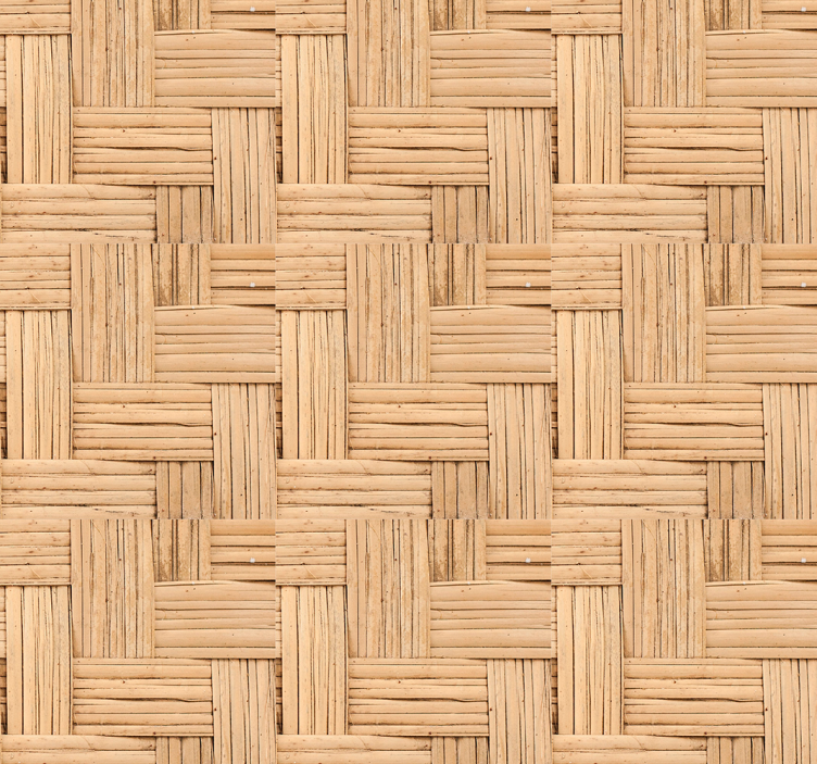 Beige handmade wicker effect textured wallpaper - TenStickers
