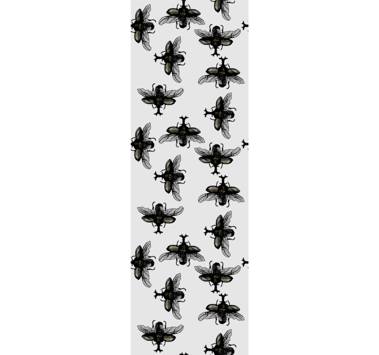 Black Insect Pattern animal wallpaper - TenStickers
