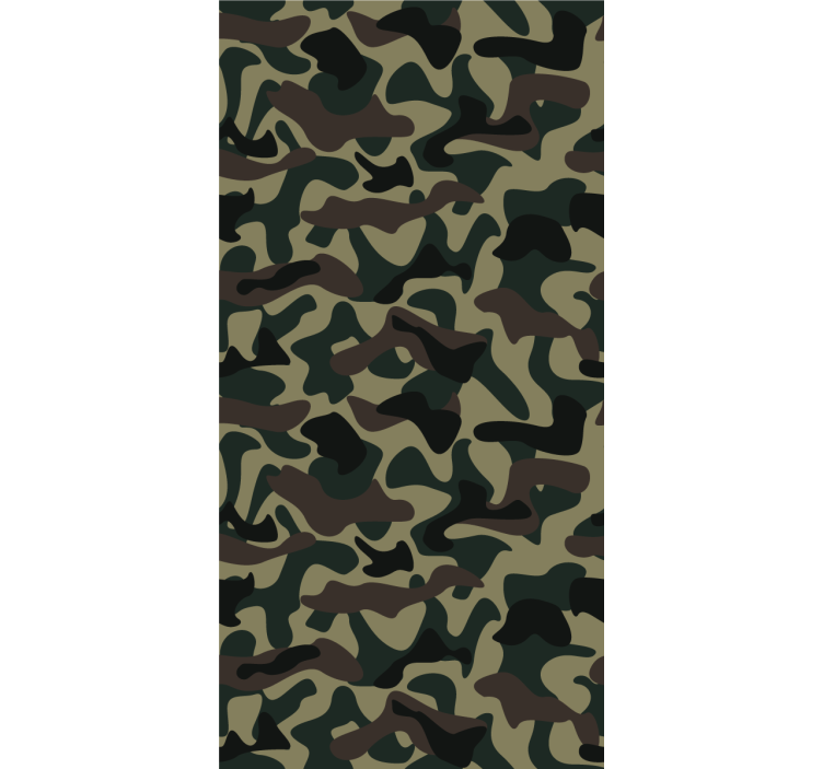 Military pattern modern wallpaper - TenStickers