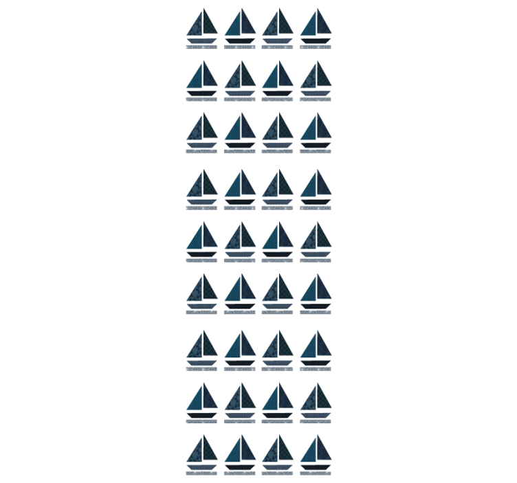 Sailboat Pattern customised wallpaper - TenStickers