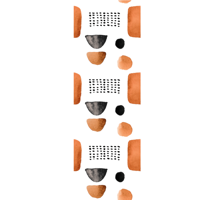 'Boho natural colors abstract pattern wallpaper - TenStickers