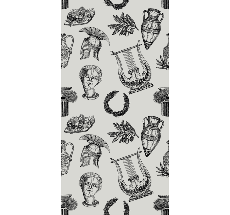 Ancient Rome symbols Abstract Wallpaper - TenStickers