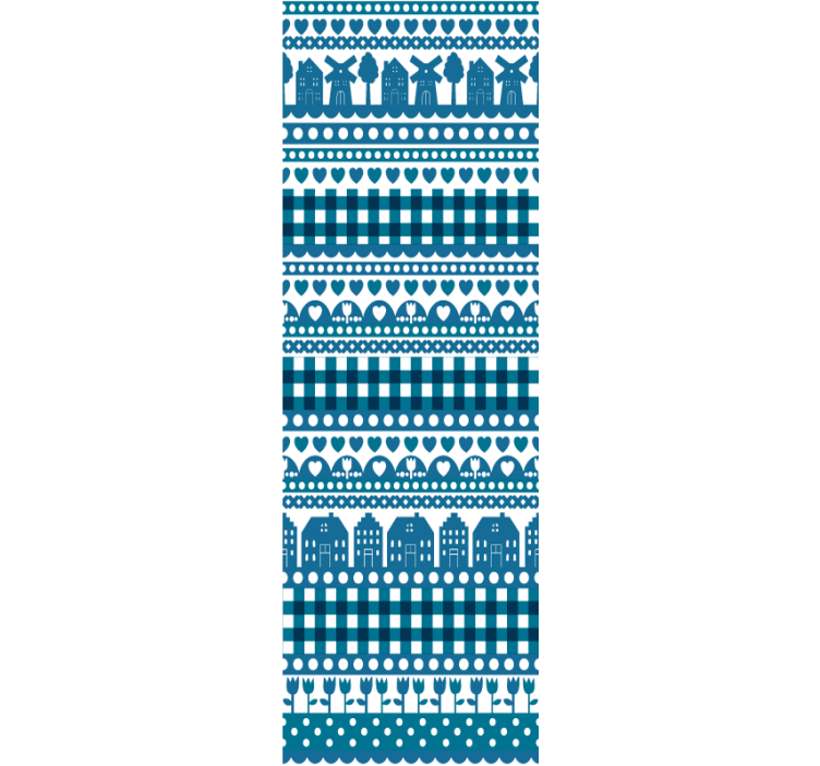 Delft Blue  Country Wallpaper - TenStickers