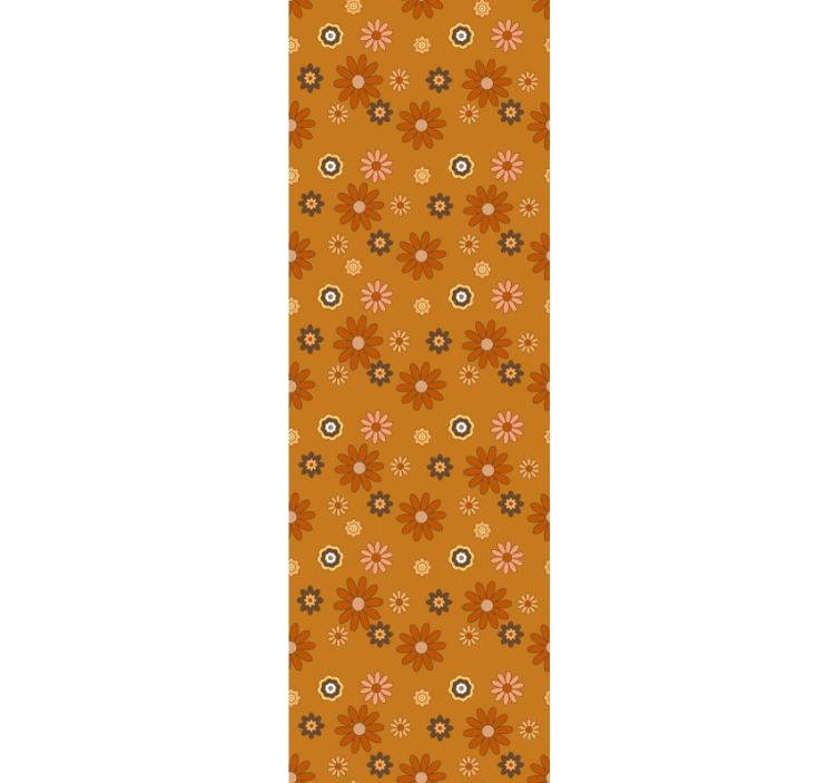 60s flower power vintage wallpaper - TenStickers