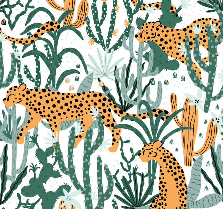 leopard in the jungle leopards wallpaper - TenStickers