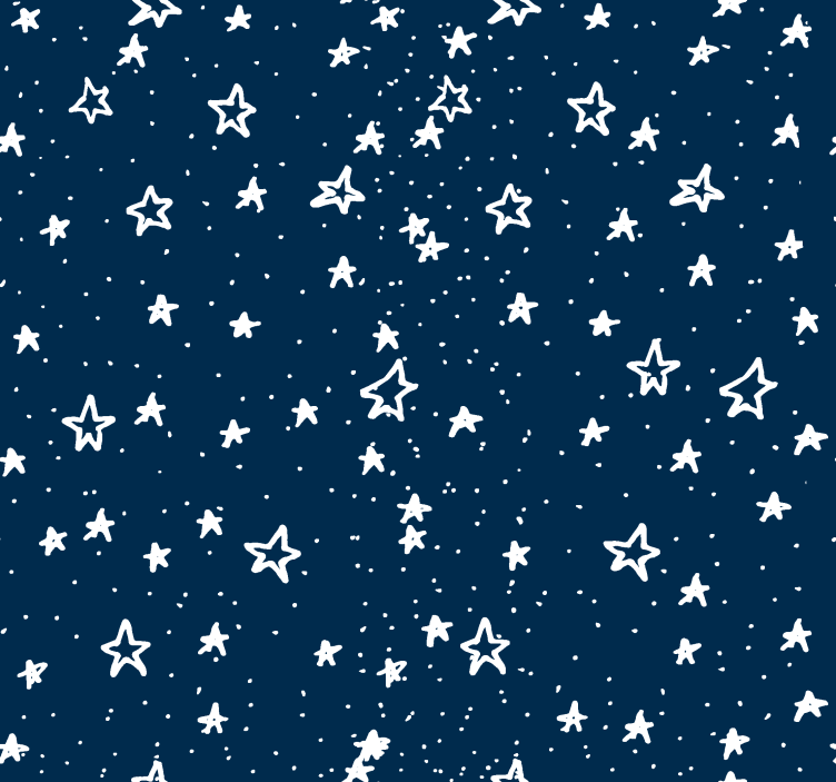 sketched stars Navy wallpaper - TenStickers