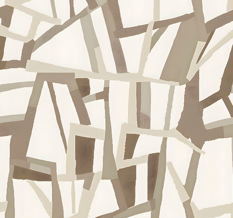 Beige nordic style abstract wallpaper - TenStickers