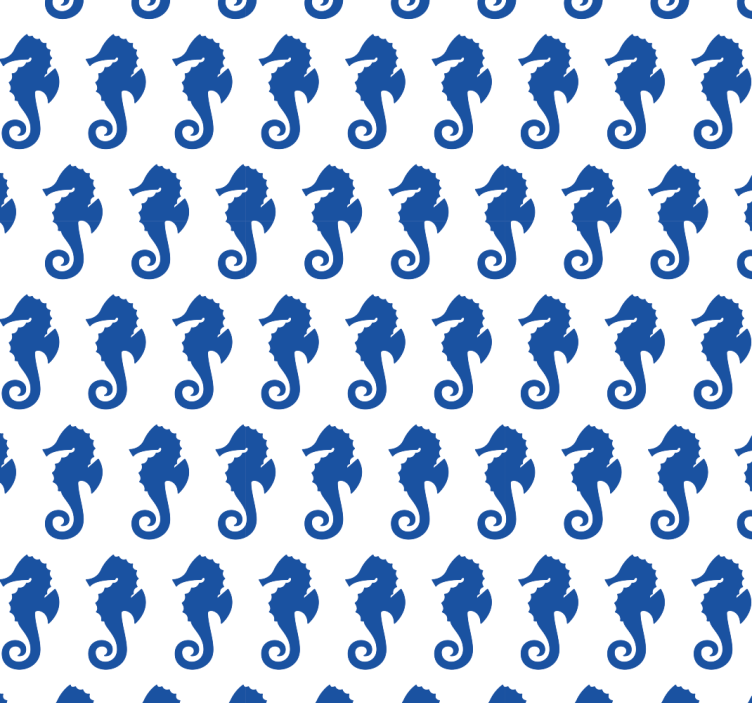 Seahorse Pattern animal wallpaper - TenStickers