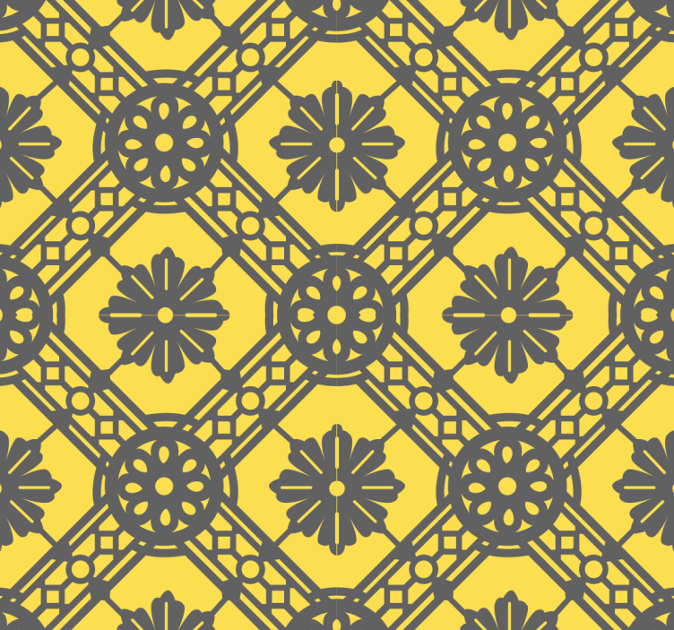 Geometric Patterned Accent geometric wallpaper - TenStickers